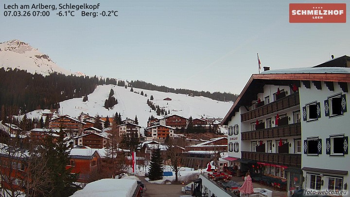 Archiv Foto Webcam Lech: Hotel Schmelzhof