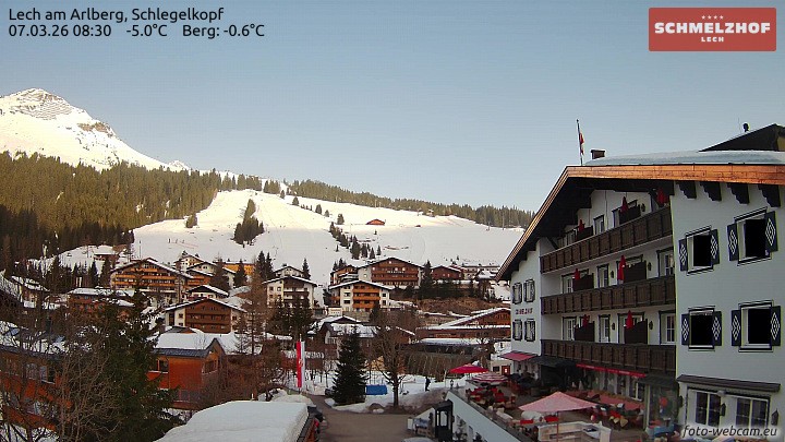 Archiv Foto Webcam Lech: Hotel Schmelzhof