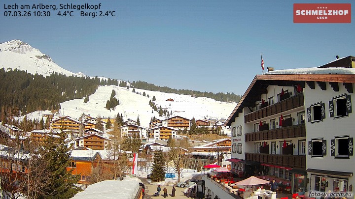 Archiv Foto Webcam Lech: Hotel Schmelzhof