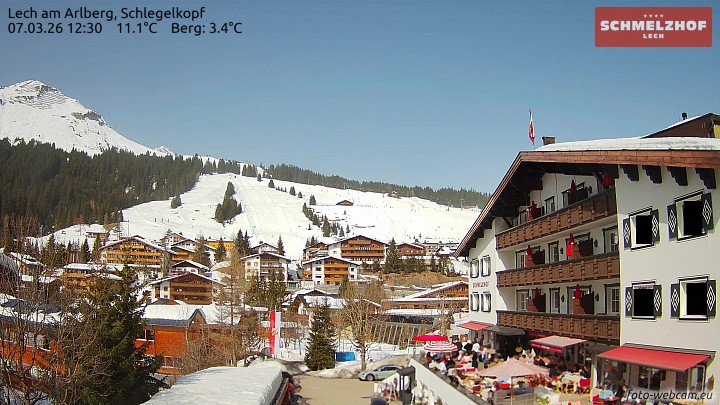 Archiv Foto Webcam Lech: Hotel Schmelzhof