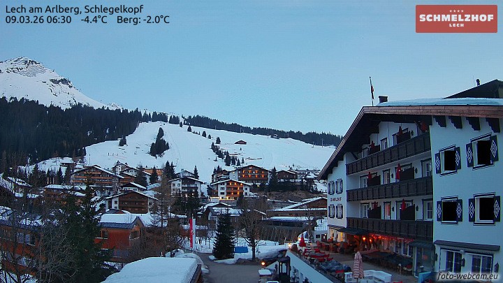 Archiv Foto Webcam Lech: Hotel Schmelzhof