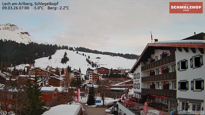 Archiv Foto Webcam Lech: Hotel Schmelzhof