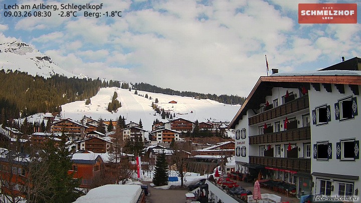Archiv Foto Webcam Lech: Hotel Schmelzhof