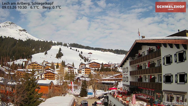 Archiv Foto Webcam Lech: Hotel Schmelzhof