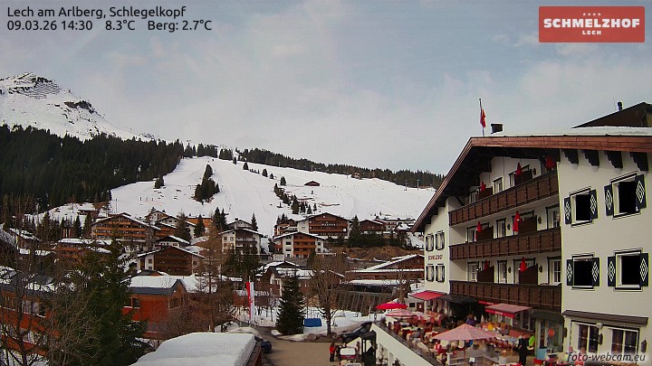 Archiv Foto Webcam Lech: Hotel Schmelzhof