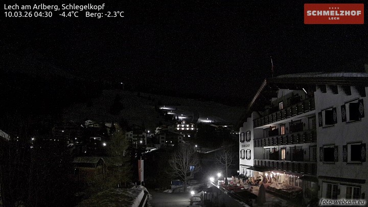 Archived image Webcam Hotel Schmelzhof (Lech)