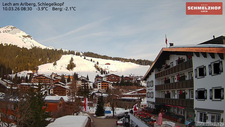 Archiv Foto Webcam Lech: Hotel Schmelzhof