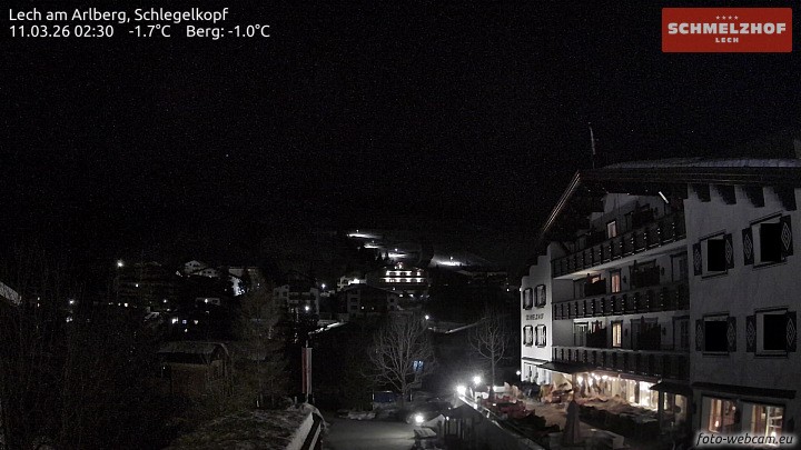 Archived image Webcam Hotel Schmelzhof (Lech)