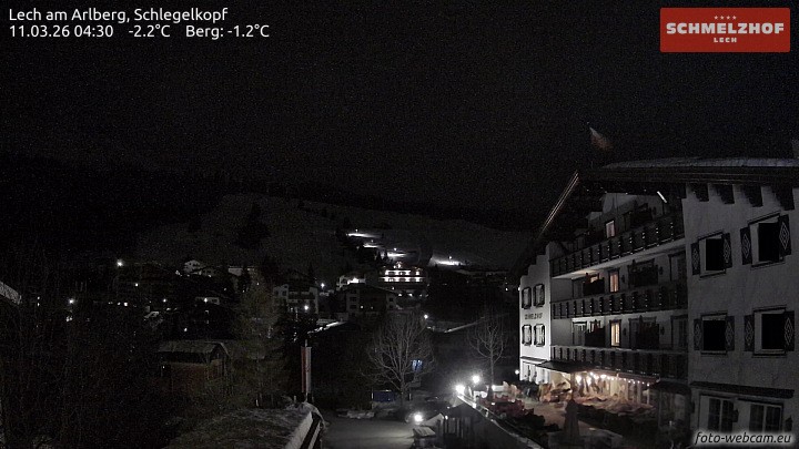 Archived image Webcam Hotel Schmelzhof (Lech)