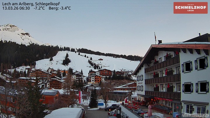 Archiv Foto Webcam Lech: Hotel Schmelzhof