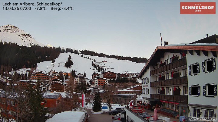 Archiv Foto Webcam Lech: Hotel Schmelzhof