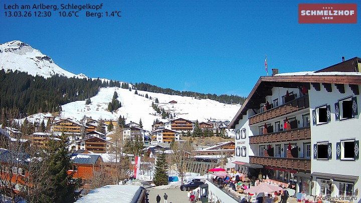 Archiv Foto Webcam Lech: Hotel Schmelzhof