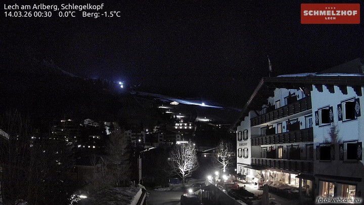 Archived image Webcam Hotel Schmelzhof (Lech)