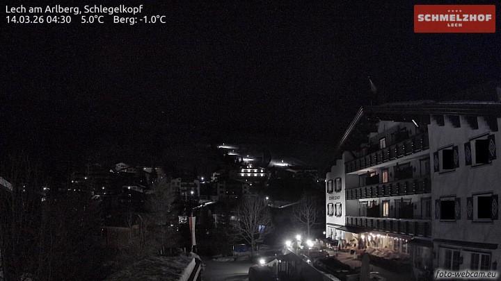 Archived image Webcam Hotel Schmelzhof (Lech)
