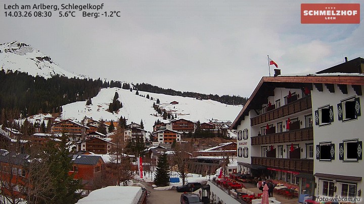 Archived image Webcam Hotel Schmelzhof (Lech)