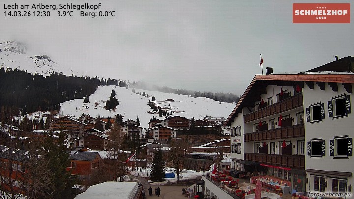 Archived image Webcam Hotel Schmelzhof (Lech)