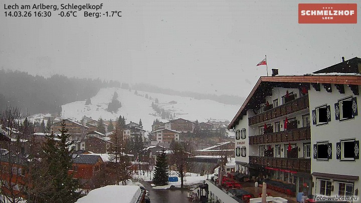 Archived image Webcam Hotel Schmelzhof (Lech)