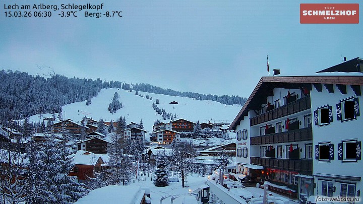 Archiv Foto Webcam Lech: Hotel Schmelzhof