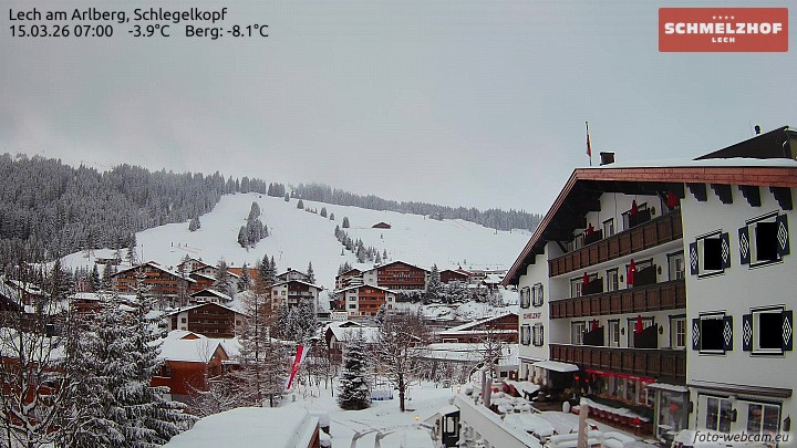 Archiv Foto Webcam Lech: Hotel Schmelzhof