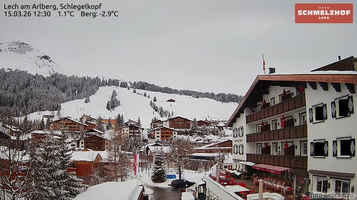 Archiv Foto Webcam Lech: Hotel Schmelzhof
