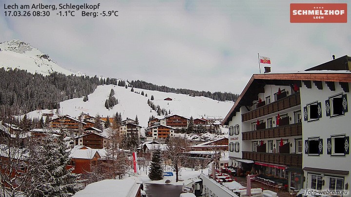 Archiv Foto Webcam Lech: Hotel Schmelzhof