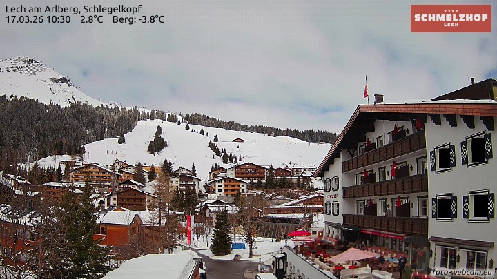 Archiv Foto Webcam Lech: Hotel Schmelzhof