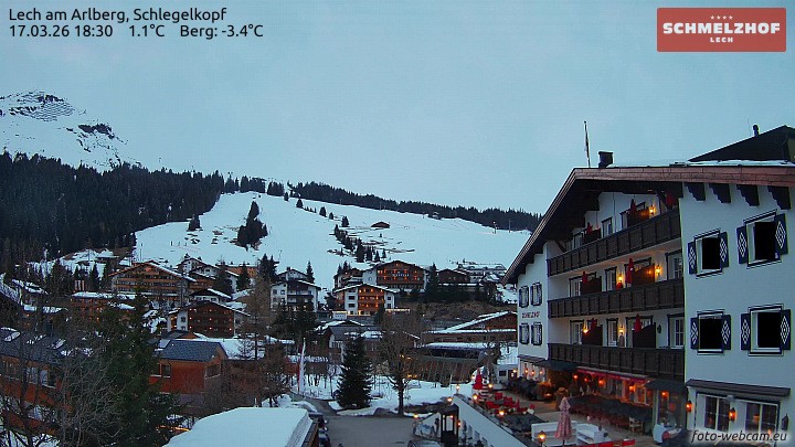 Archived image Webcam Hotel Schmelzhof (Lech)