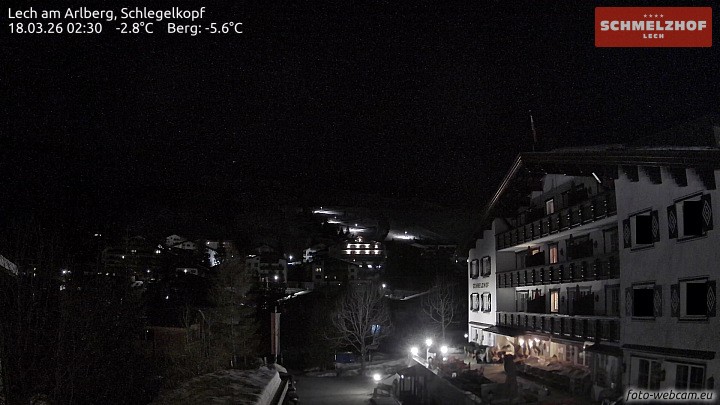 Archived image Webcam Hotel Schmelzhof (Lech)