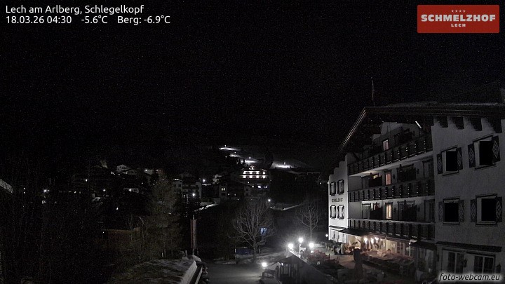 Archived image Webcam Hotel Schmelzhof (Lech)