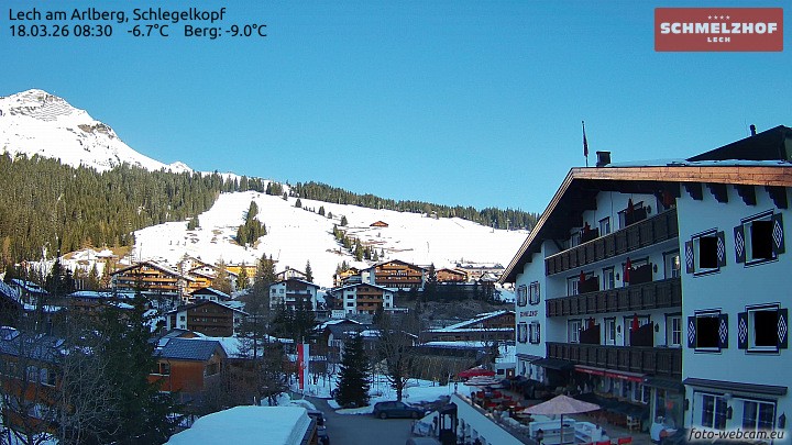 Archived image Webcam Hotel Schmelzhof (Lech)