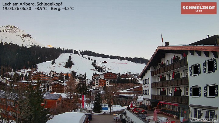 Archiv Foto Webcam Lech: Hotel Schmelzhof