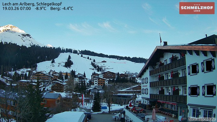Archiv Foto Webcam Lech: Hotel Schmelzhof