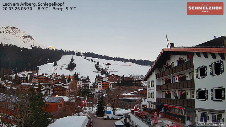 Archiv Foto Webcam Lech: Hotel Schmelzhof