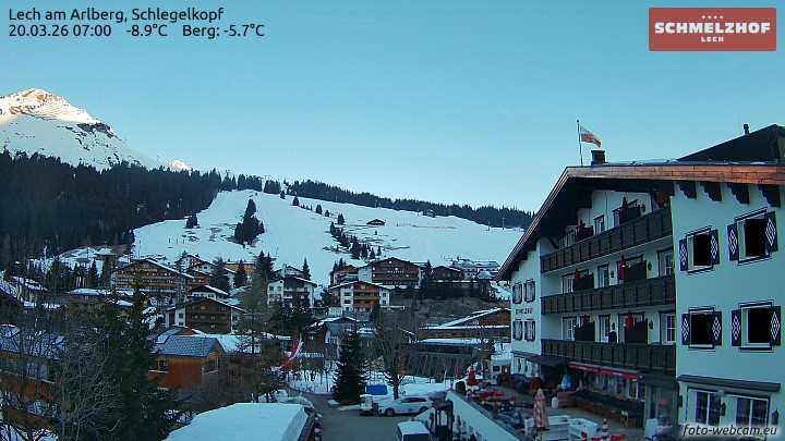 Archiv Foto Webcam Lech: Hotel Schmelzhof