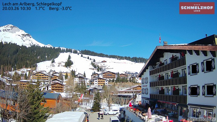 Archiv Foto Webcam Lech: Hotel Schmelzhof