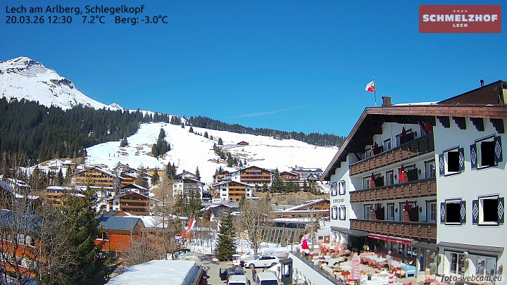 Archiv Foto Webcam Lech: Hotel Schmelzhof