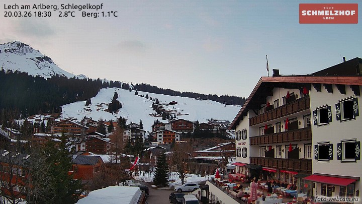 Archiv Foto Webcam Lech: Hotel Schmelzhof