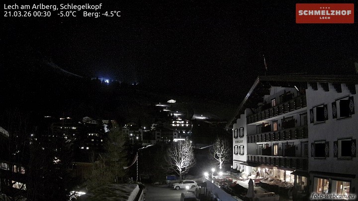 Archived image Webcam Hotel Schmelzhof (Lech)