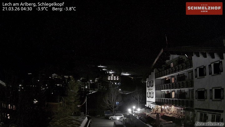 Archived image Webcam Hotel Schmelzhof (Lech)