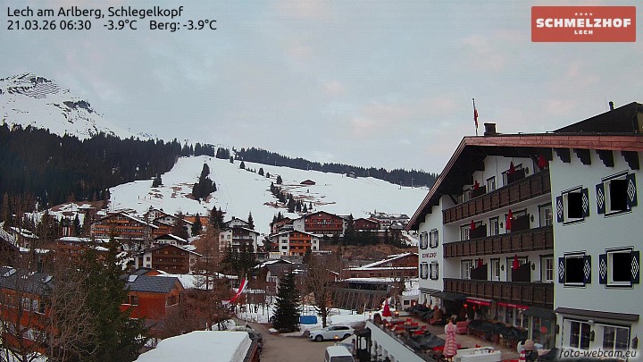 Archived image Webcam Hotel Schmelzhof (Lech)