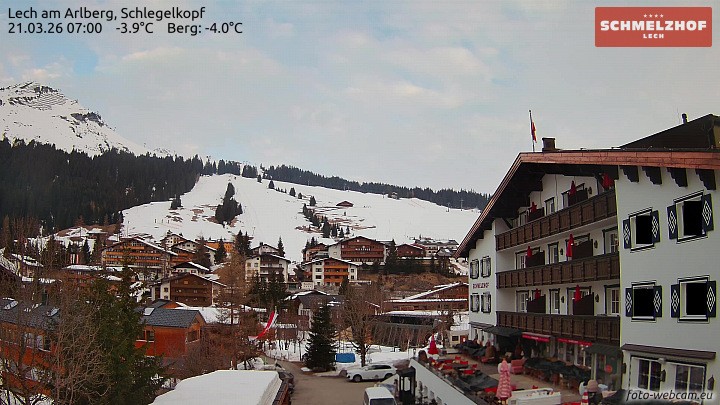 Archived image Webcam Hotel Schmelzhof (Lech)