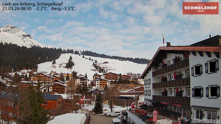Archived image Webcam Hotel Schmelzhof (Lech)