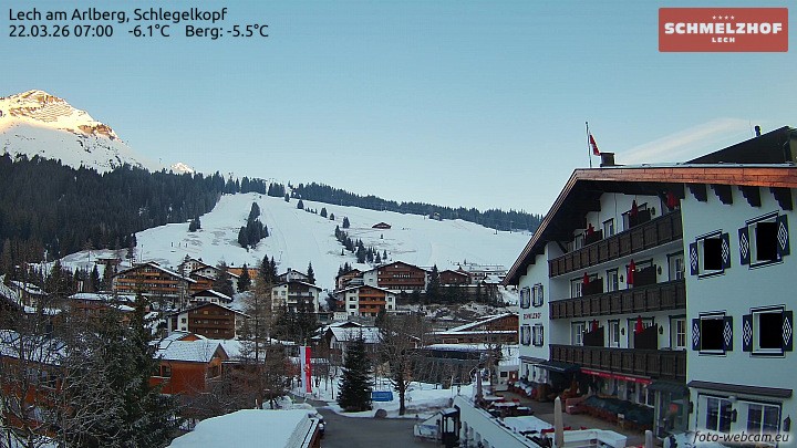 Archiv Foto Webcam Lech: Hotel Schmelzhof