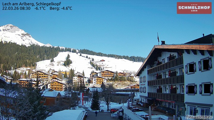 Archiv Foto Webcam Lech: Hotel Schmelzhof