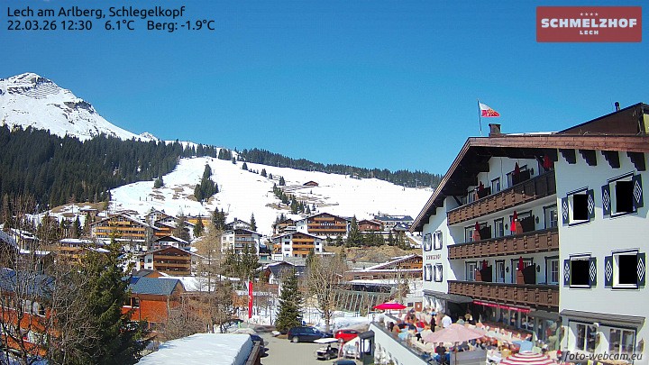 Archived image Webcam Hotel Schmelzhof (Lech)