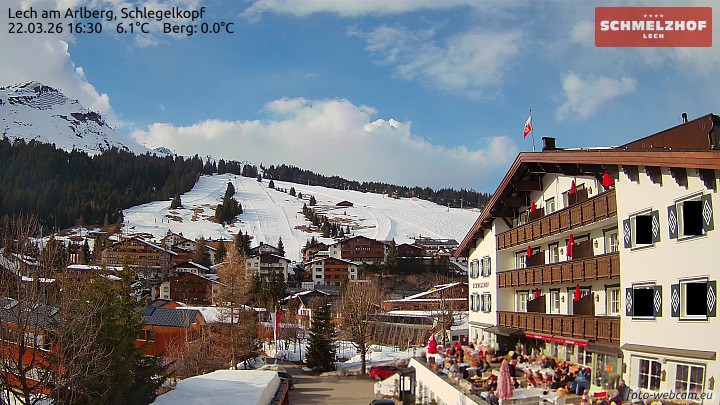 Archived image Webcam Hotel Schmelzhof (Lech)