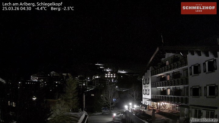Archived image Webcam Hotel Schmelzhof (Lech)