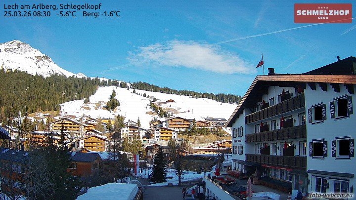 Archived image Webcam Hotel Schmelzhof (Lech)