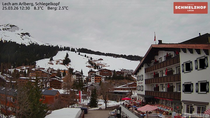 Archived image Webcam Hotel Schmelzhof (Lech)