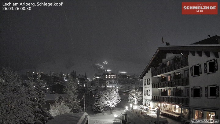 Archived image Webcam Hotel Schmelzhof (Lech)